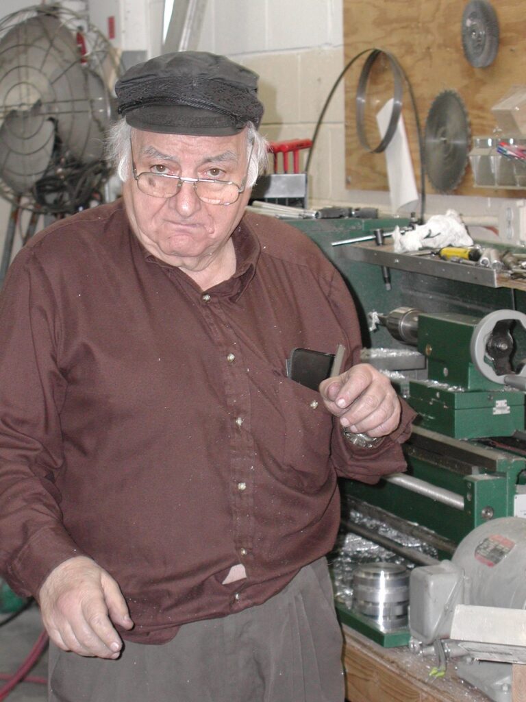 Al Culotta in the shop, 2004