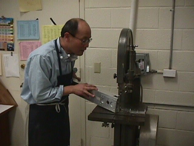 Sully Chen at the bandsaw, 2001