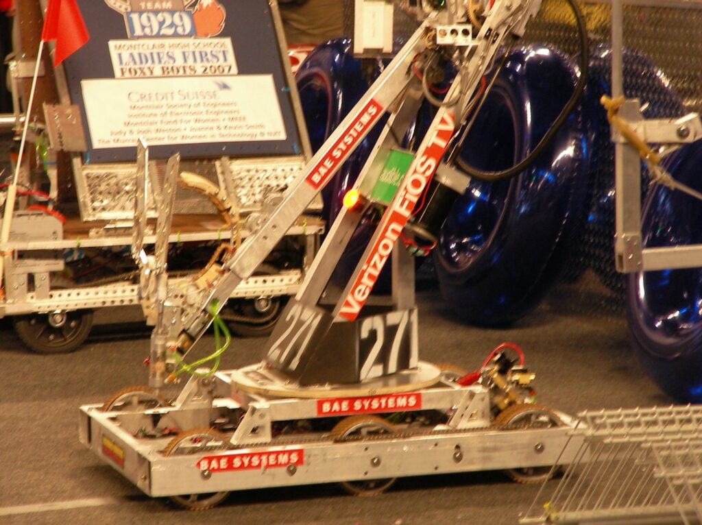 Team 271 2007 robot on the New York City Regional field