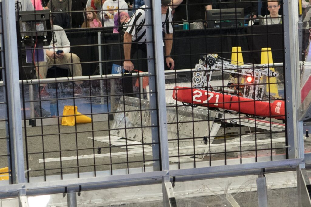 Team 271 2023 robot on the charge station